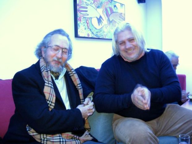 Aldo Perrone con Giuse Alemanno al caffè letterario IN-CENSURATI